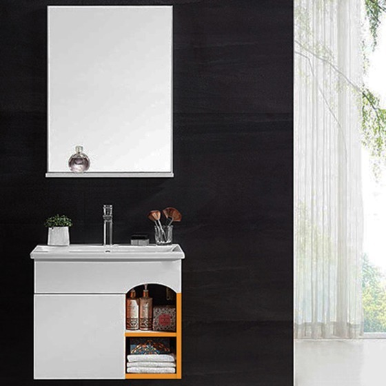 Bộ tủ, chậu, kệ gương Lavabo Zento ZT-LV962 có kích thước nhỏ gọn, kiểu dáng đơn giản, hiện đại thích hợp với phòng tắm diện tích nhỏ. Bộ sản phẩm gồm chậu rửa, tủ, gương và kệ gương. Thiết kế ngăn tủ có cửa đóng kín đáo, giúp cất giữ vật dụng trong phòng tắm gọn gàng, ngăn nắp, hạn chế nước bắn vào gây hư hại. Sản pahảm có giá 3,5 triệu đồng, giảm 33% so với giá gốc.