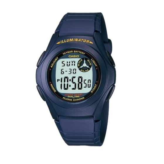 Đồng hồ Casio F-200W-2ADF 239.700đ(-48%)5 chế độ báo đa chức năng riêng biệt (4 chế độ báo một lần và 1 chế độ báo lặp / báo một lần)Kiểu báo giờ: Báo giờ hàng ngày, báo giờ theo ngày, báo giờ 1 tháng, báo giờ hàng thángTín hiệu thời gian hàng giờLịch hoàn toàn tự động (đến năm 2099)Định dạng giờ 12/24Giờ hiện hành thông thường: Giờ, phút, giây, chiều, tháng, ngày, thứĐộ chính xác: ±30 giây một thángTuổi thọ pin xấp xỉ: 10 năm với pin CR2025Kích thước vỏ: 41 × 34 × 10,5 mmTổng trọng lượng: 23,5 g